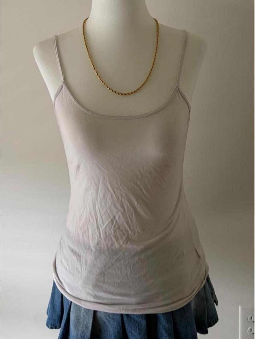 Y2K Old Navy Cream Spaghetti Strap Cami Tank Top - First Layer 🤍